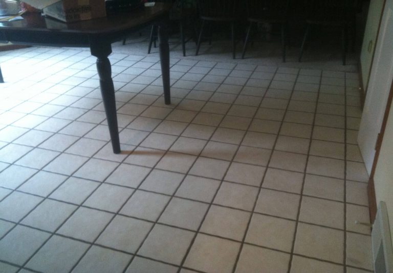 dirty floor cleaning before