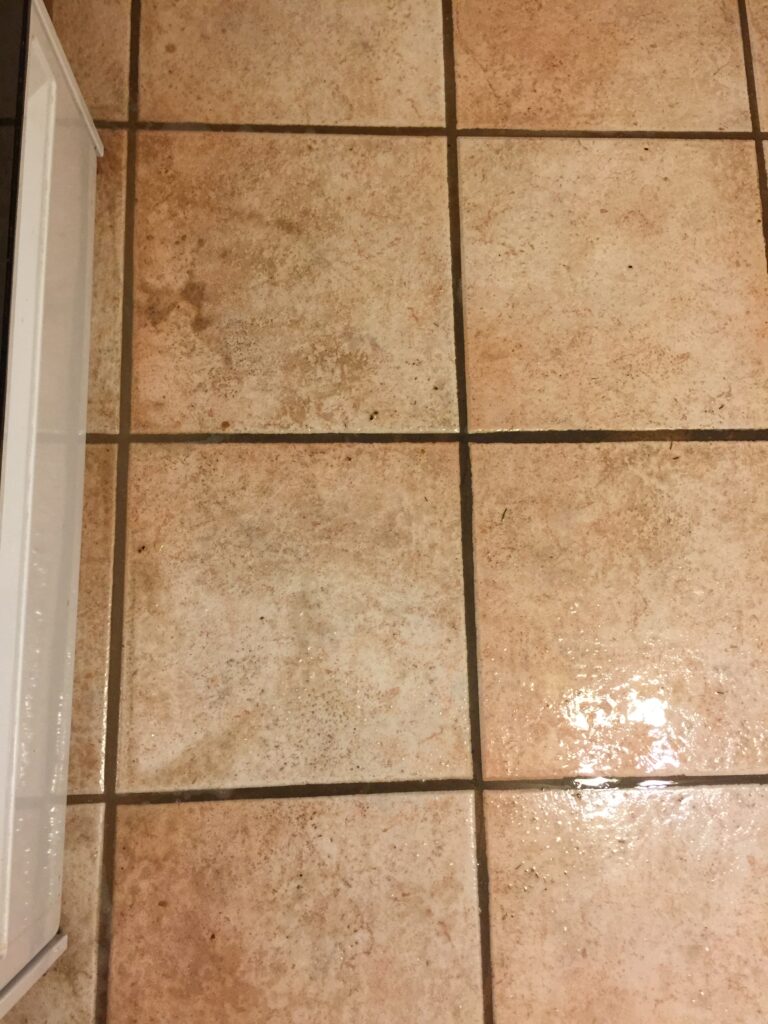 Tile and grout cleaning before