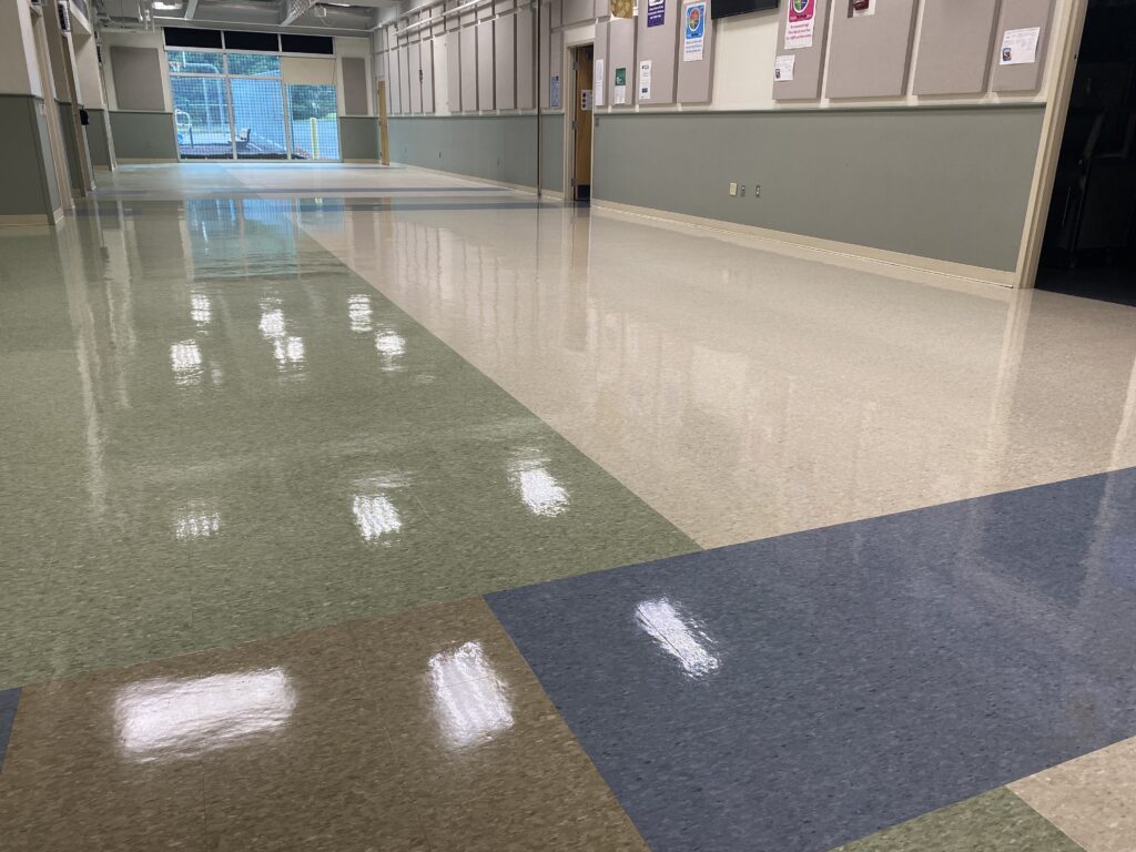 high traffic vct floor cleaning